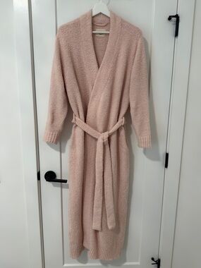 UGG Lenny Robe II Cozy Knit Wrap Robe Pink Size M